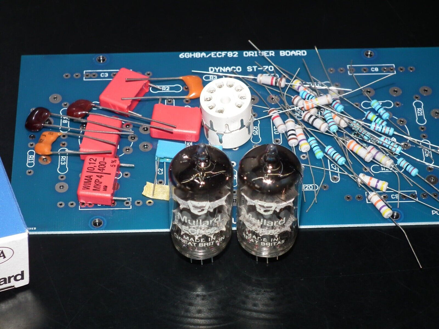 DYNACO ST-70 6GH8A / 6GH8 COMPLETE KIT PC-3 DRIVER BOARD WITH TUBES (NOS Platinum matched pair of 6GH8A ECF82 Mullard Made in Great Britain)