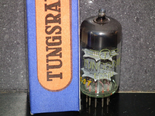 ECC81 Tungsram Old Type Big Ring Getter 12AT7 NOS NIB