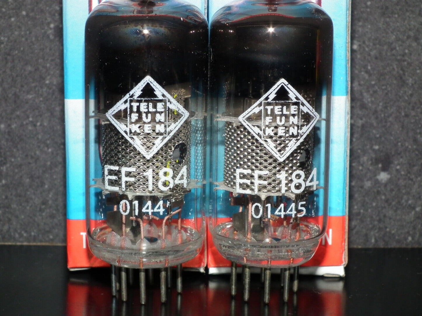 Platinum Matched Pair (2 tubes) EF184 Telefunken 6EJ7 West Germany