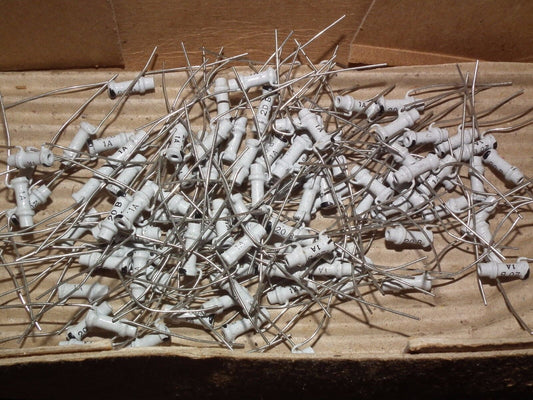 20pF 500V NOS Philips Tubular Ceramic Dogbone Capacitor - 0.00002uF 500V