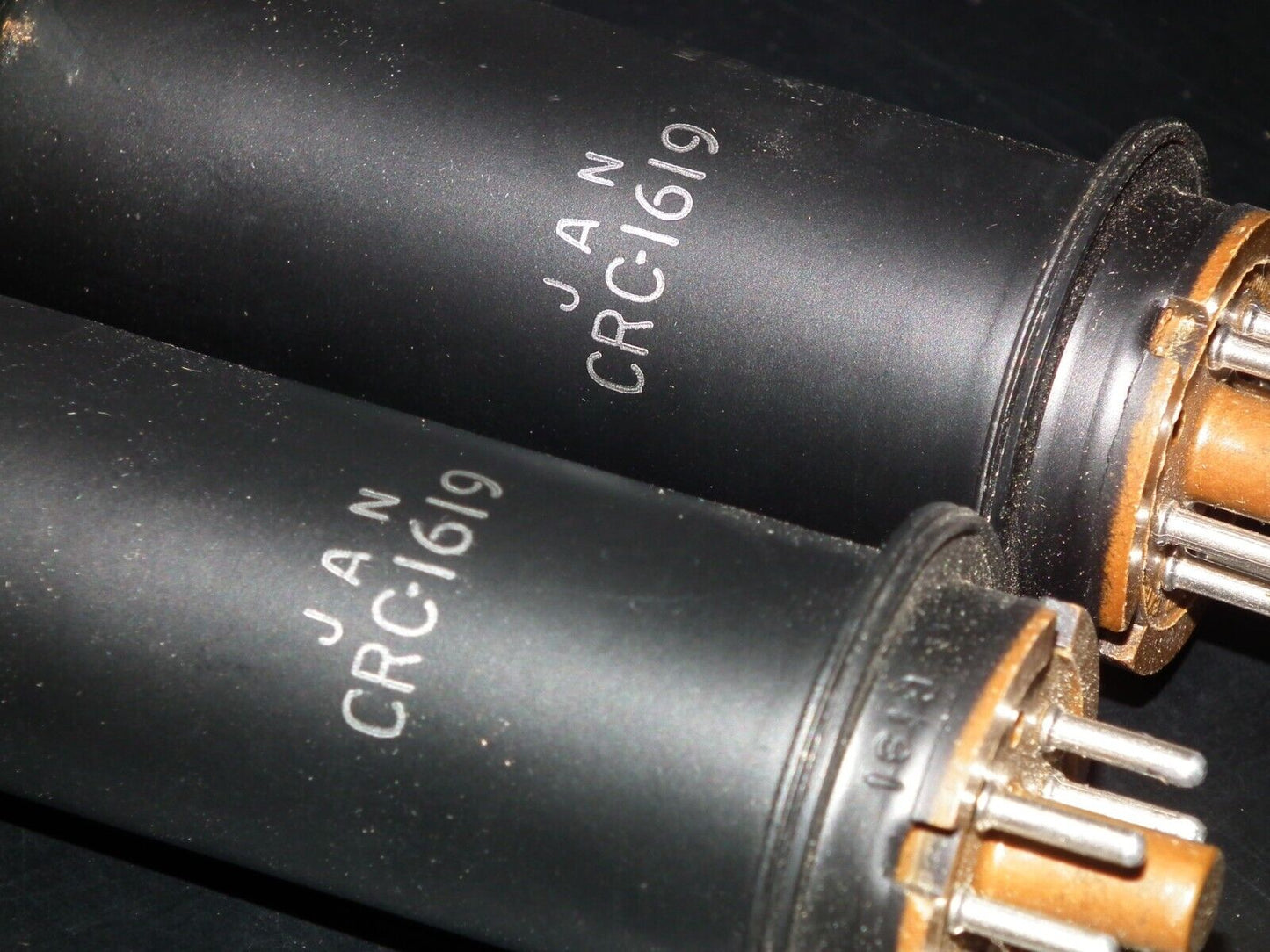 Platinum matched pair 1619 RCA NOS NIB JAN Boxes Brown Base The same codes VT164