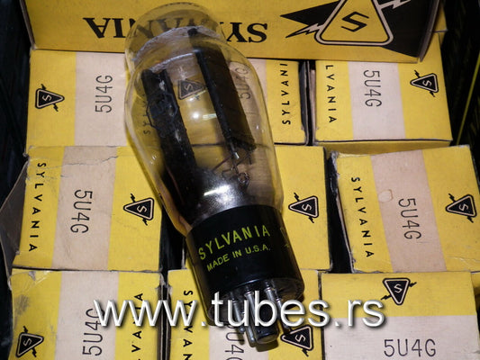 5U4G Sylvania VT-244 NOS Black Plates Square getter