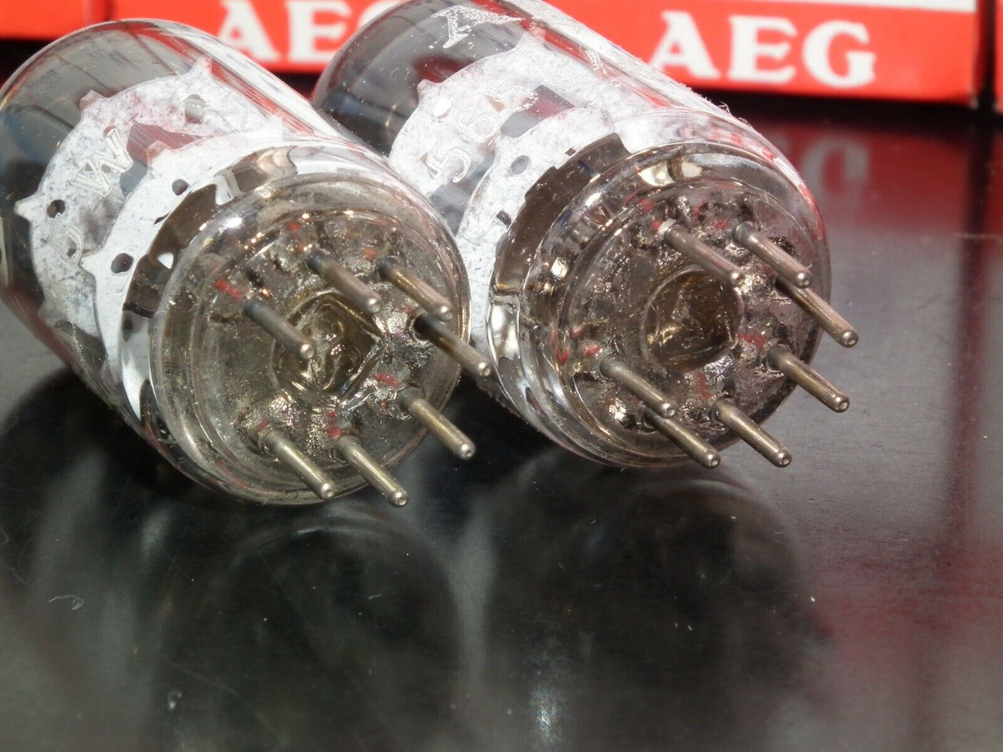 Platinum Matched Pair 5654 6AK5W EF95 Telefunken NOS diamond bottom - Little Dot