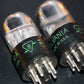 Platinum Matched Pair Sylvania 6SL7GT NOS NIB Chrome Tops Short Bulb Used 135%