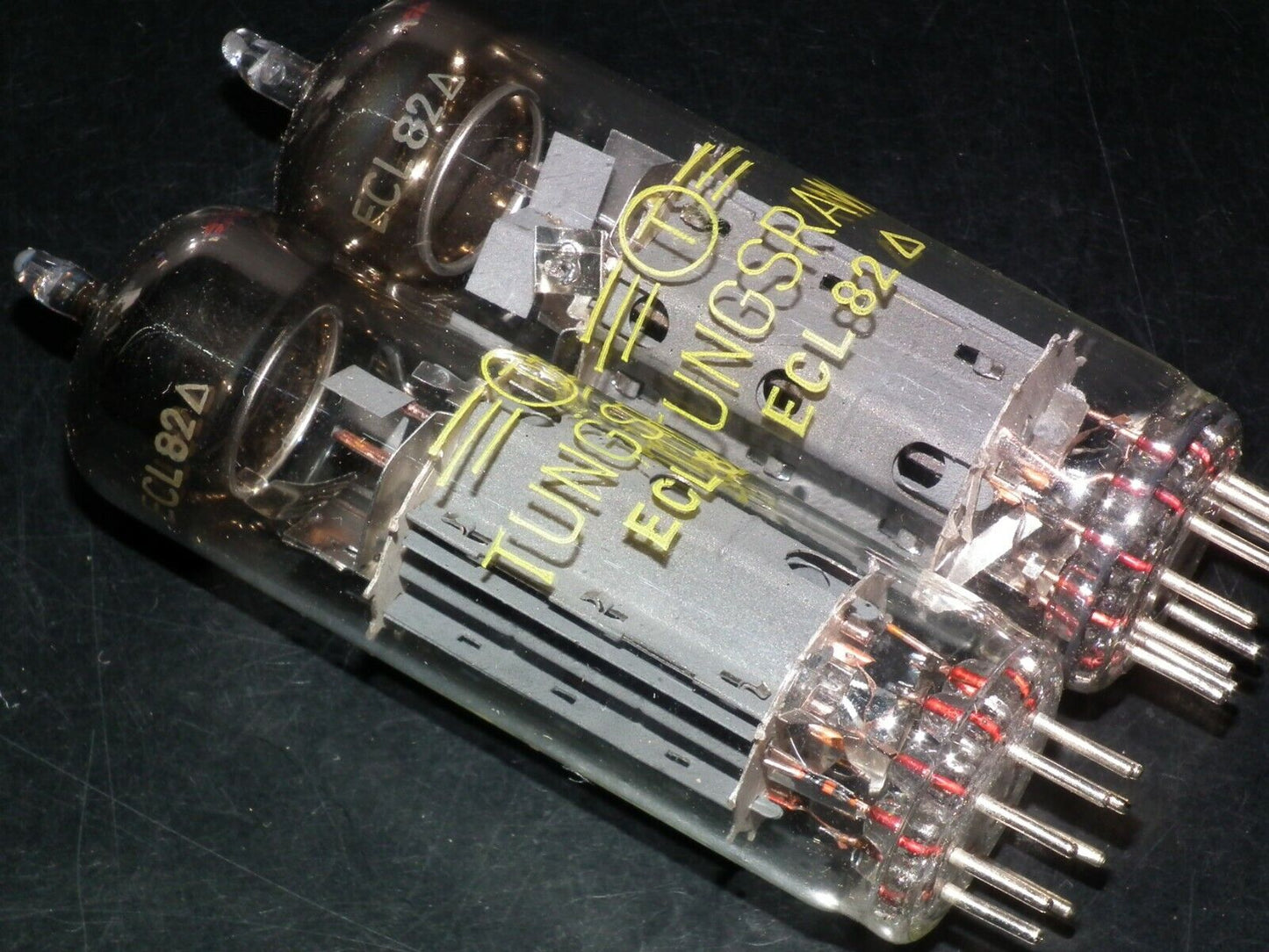 ECL82 Tungsram NOS NIB RARE Dual Stage Big Ring Getter, early 60s, the same code