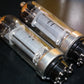 Matched Pair Philips EL50 Output Pentode RARE Dual D GETTER Metal Base same code
