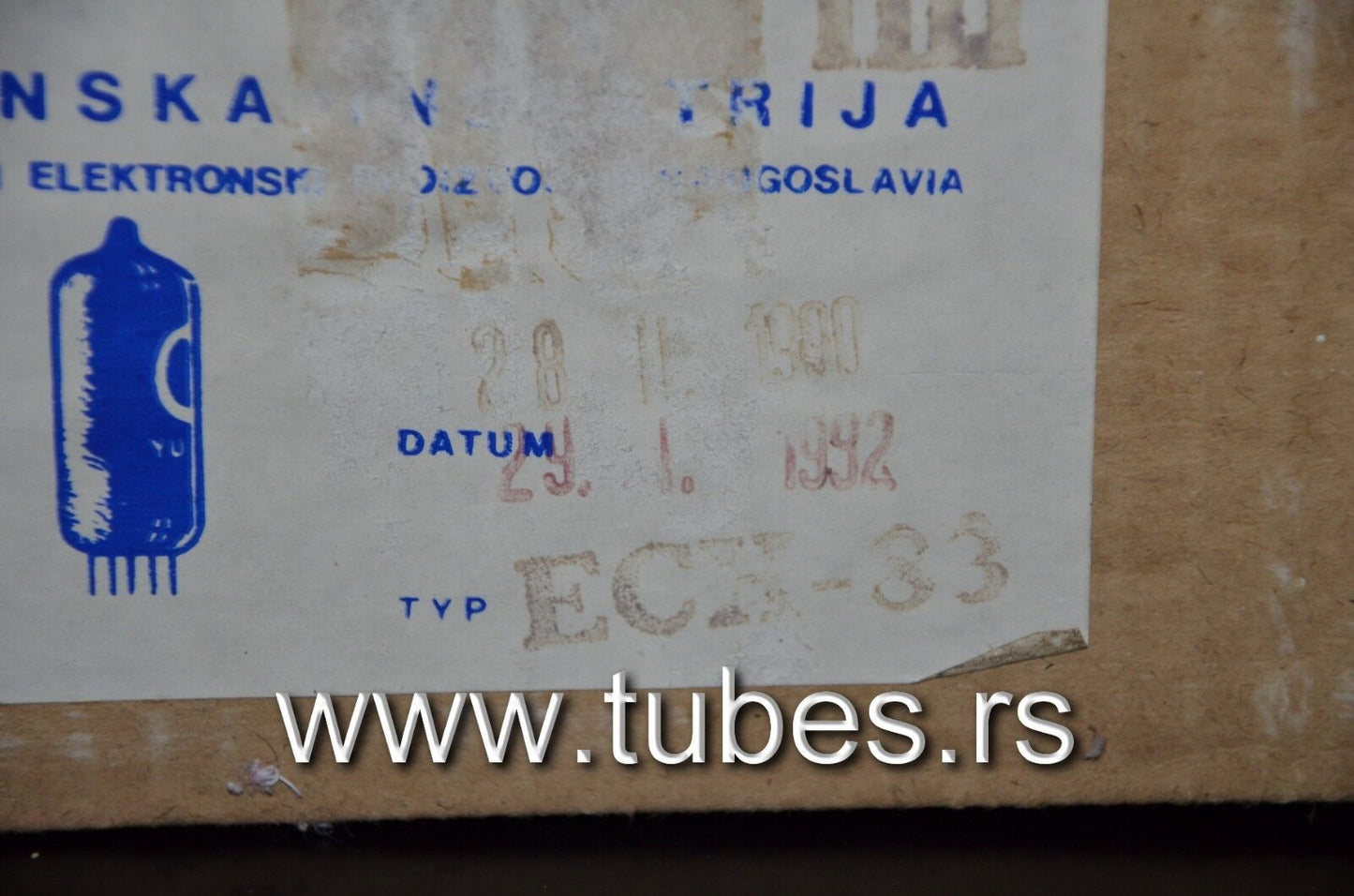 ECH83 EI Philips Yugoslavia 6DS8  CV2128 NOS NIB old type from early 70s