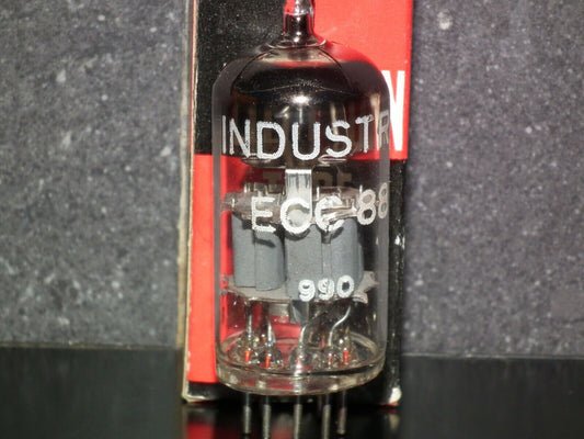 ECC88 Siemens Rebranded Industrial RARE Gray Shield DUAL STAGE GETTER NOS NIB 61