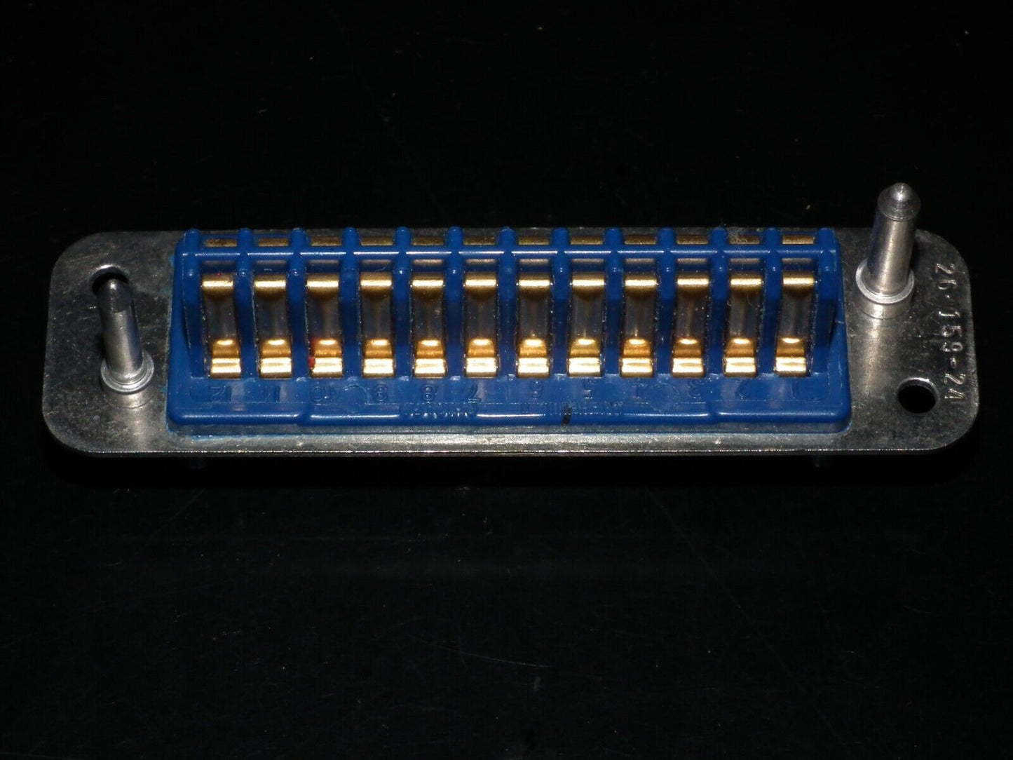 NOS Amphenol 26-159-24 24 Pole chassis plug with 2 x guiding pins GOLD PLATED