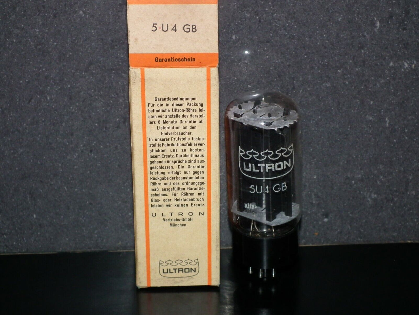 5U4GB RCA Black Anodes (Carbonized Nickel) Rebranded ULTRON NOS NIB