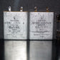 Two vintage Siemens PIO capacitors 0.5uF 250V Klangfilm Made in Germany in 60s