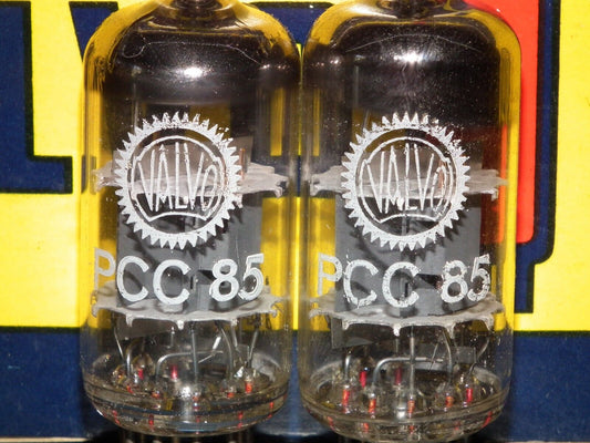 PCC85 Valvo 9AQ8 Matched Pair (Two Tubes) NOS NIB made by Philips, Herleen