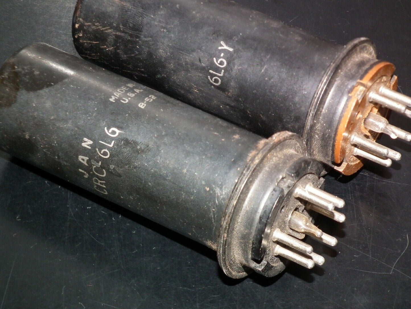 6L6Y RCA Used Strong Matched Pair Broken Guiding Pins