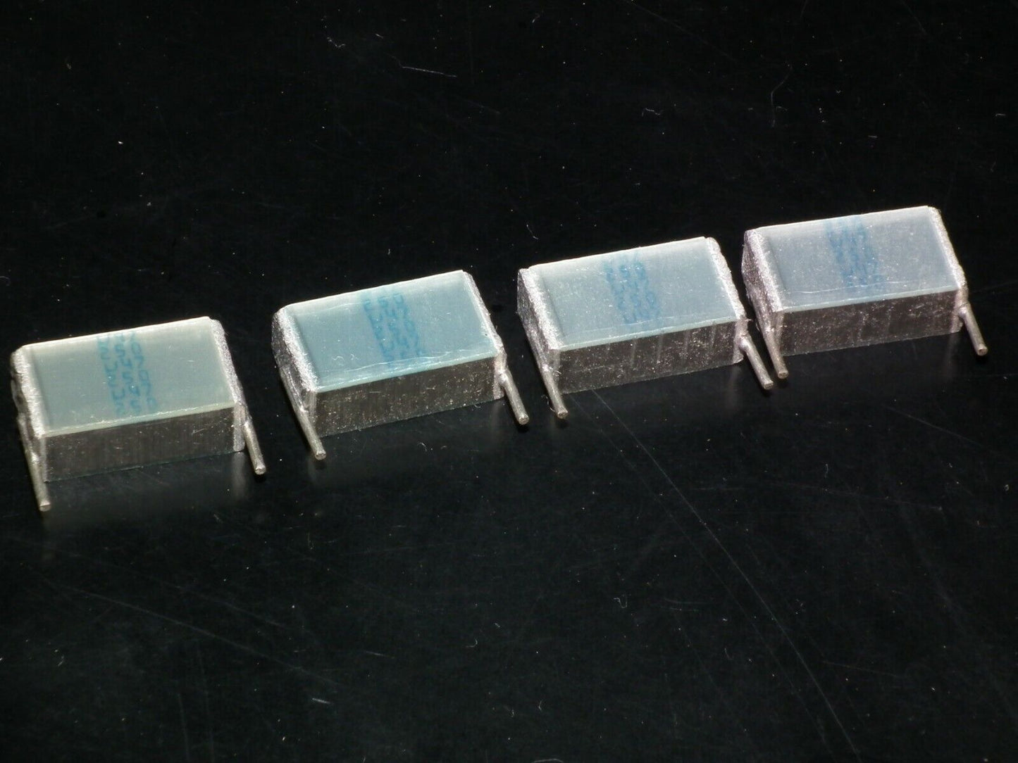 Four NOS vintage Siemens MKT Silver capacitors 470nF 250V W. Germany 0.47u 250V