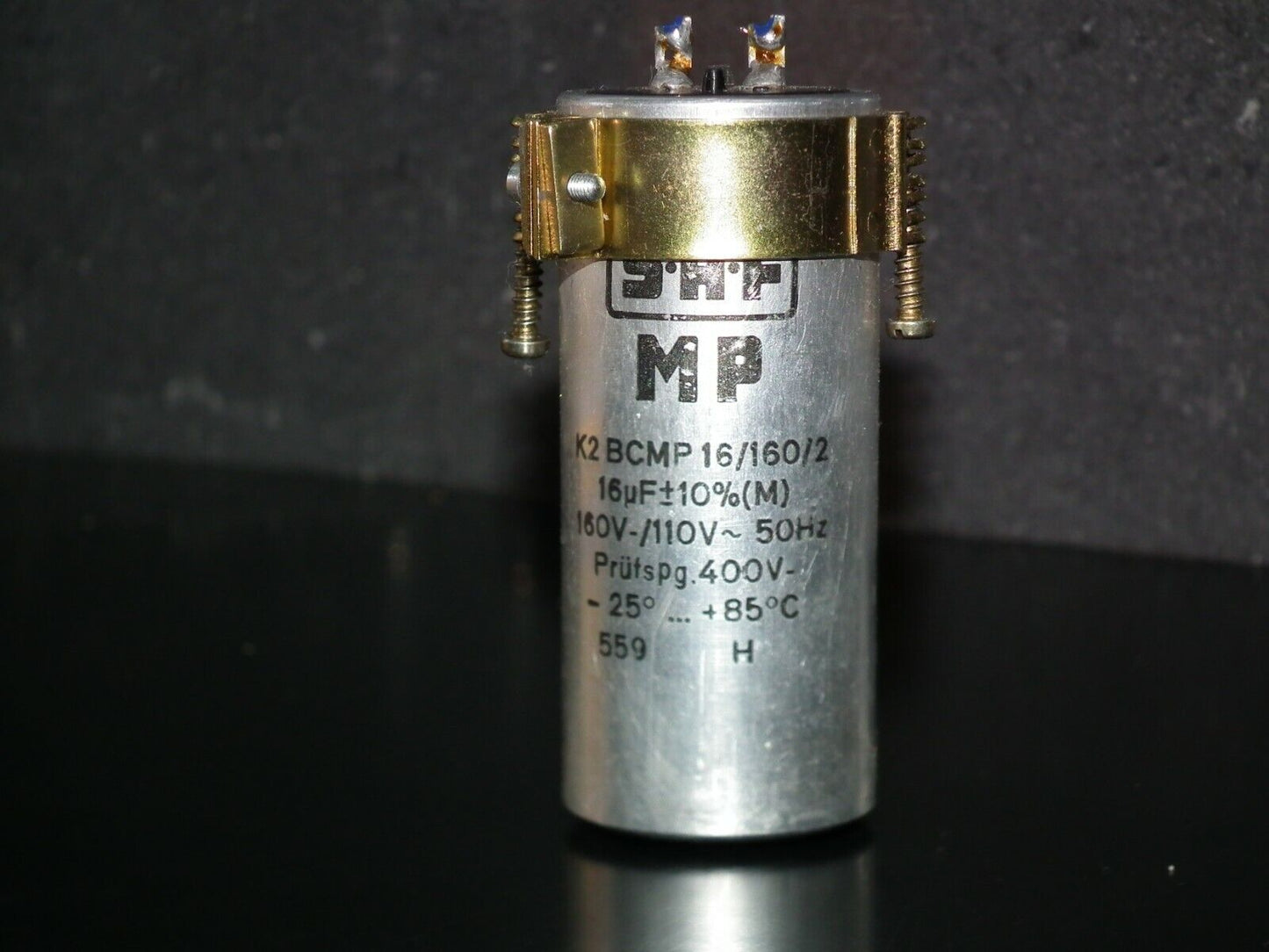 One vintage PIO capacitor 16 uF / 160V SAF West Germany 1959 DIY Tube Audio