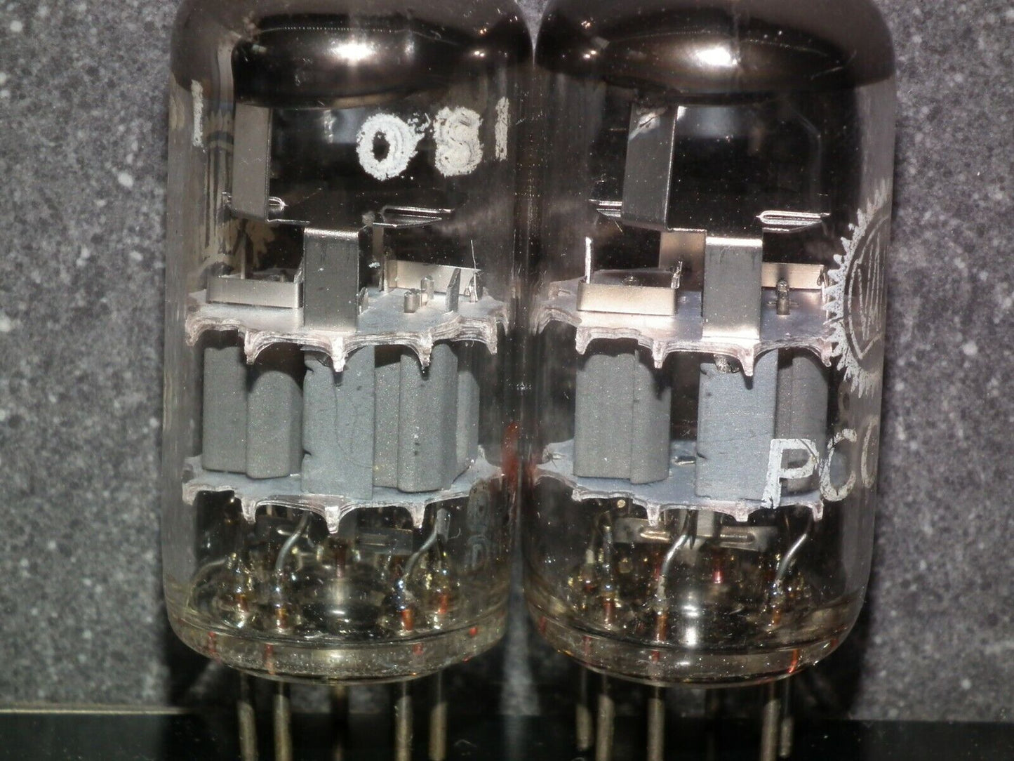 Matched pair PCC88 Valvo 7DJ8 GRAY SHIELD DUAL STAGE GETTER Used tested OK