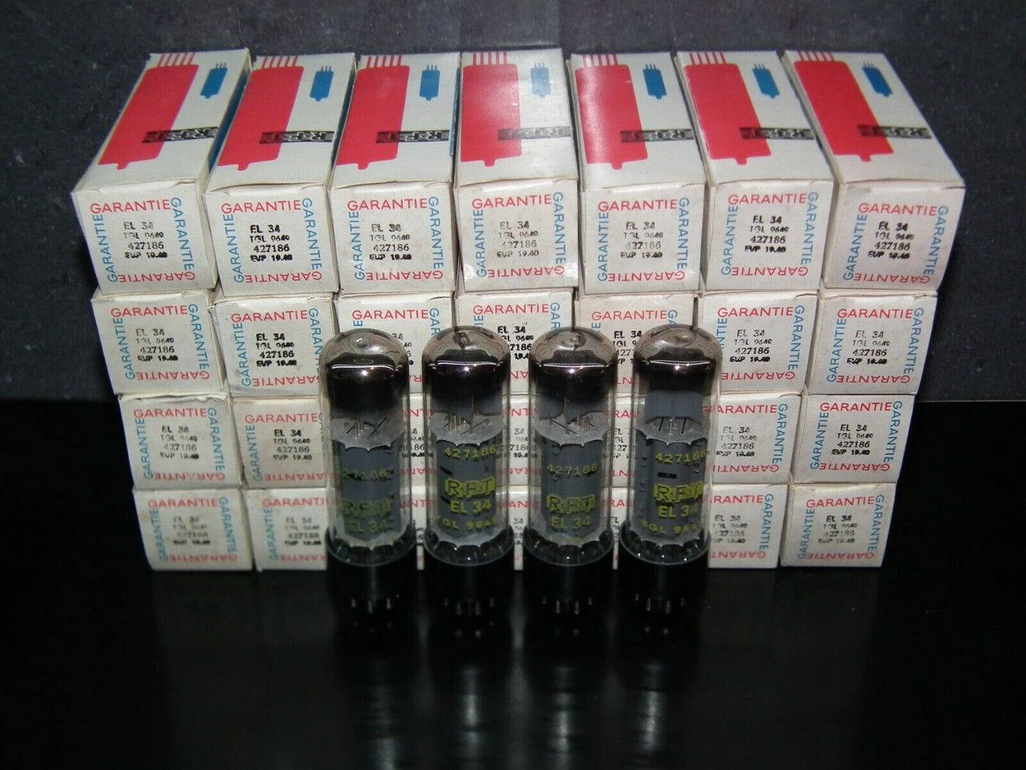 EL34 6CA7 RFT Germany NOS NIB Platinum Matched Quad