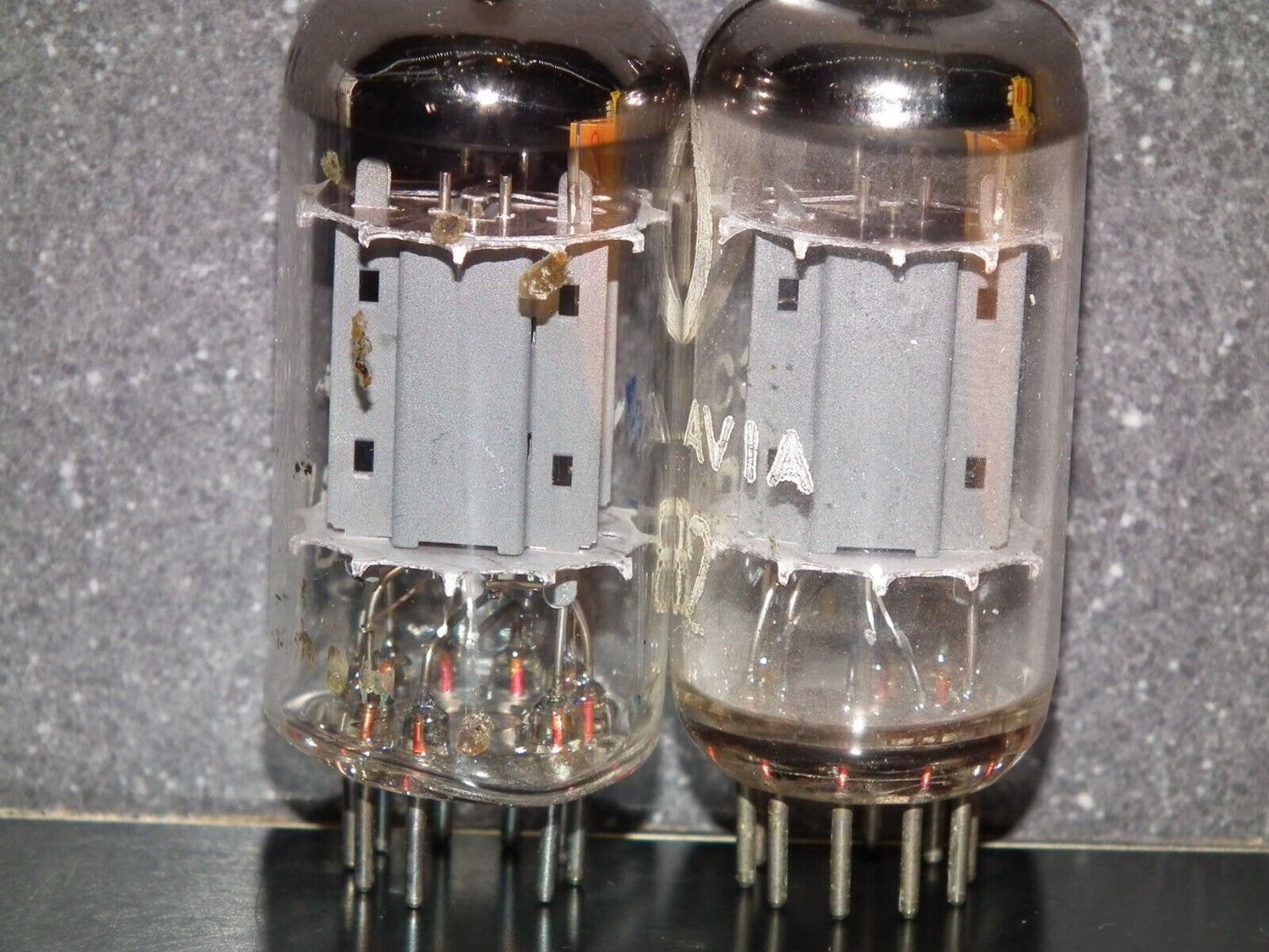 Matched Pair ECC82 12AU7 EI Yugoslavia Telefunken Long Smooth Plates 17mm Used