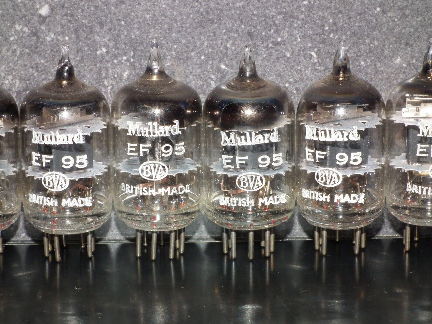 Matched Pair EF95 5654 6AK5W Mullard WHYTELEAFE Square Getter NOS Made in UK