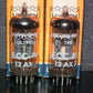 ECC83 Philips France 12AX7 Matched Pair Ribbed plates, Rebranded ULTRON NOS NIB