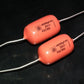 Two polystyrene capacitors 46000pF 0.046uF 250V ISKRA SIEMENS 1974 HI End Tube