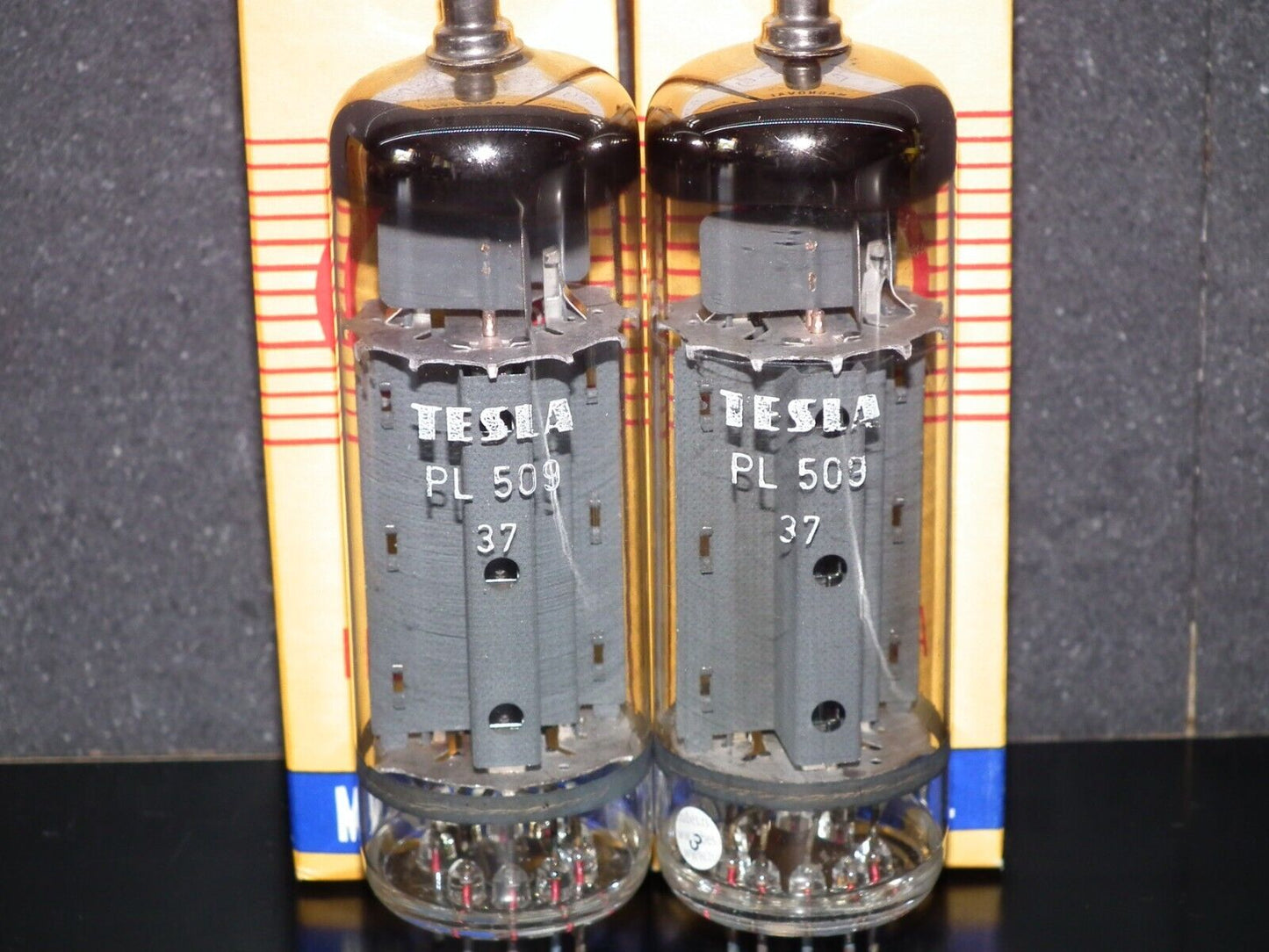 PL509 Tesla 40KG6  NOS Platinum Matched Pair EAR859 EAR861 RARE SPOT ANODES
