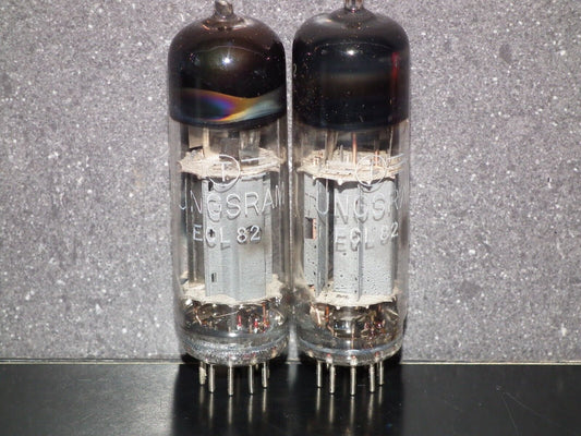 Platinum Matched Pair ECL82 Tungsram 6BM8 NOS Foil Getter