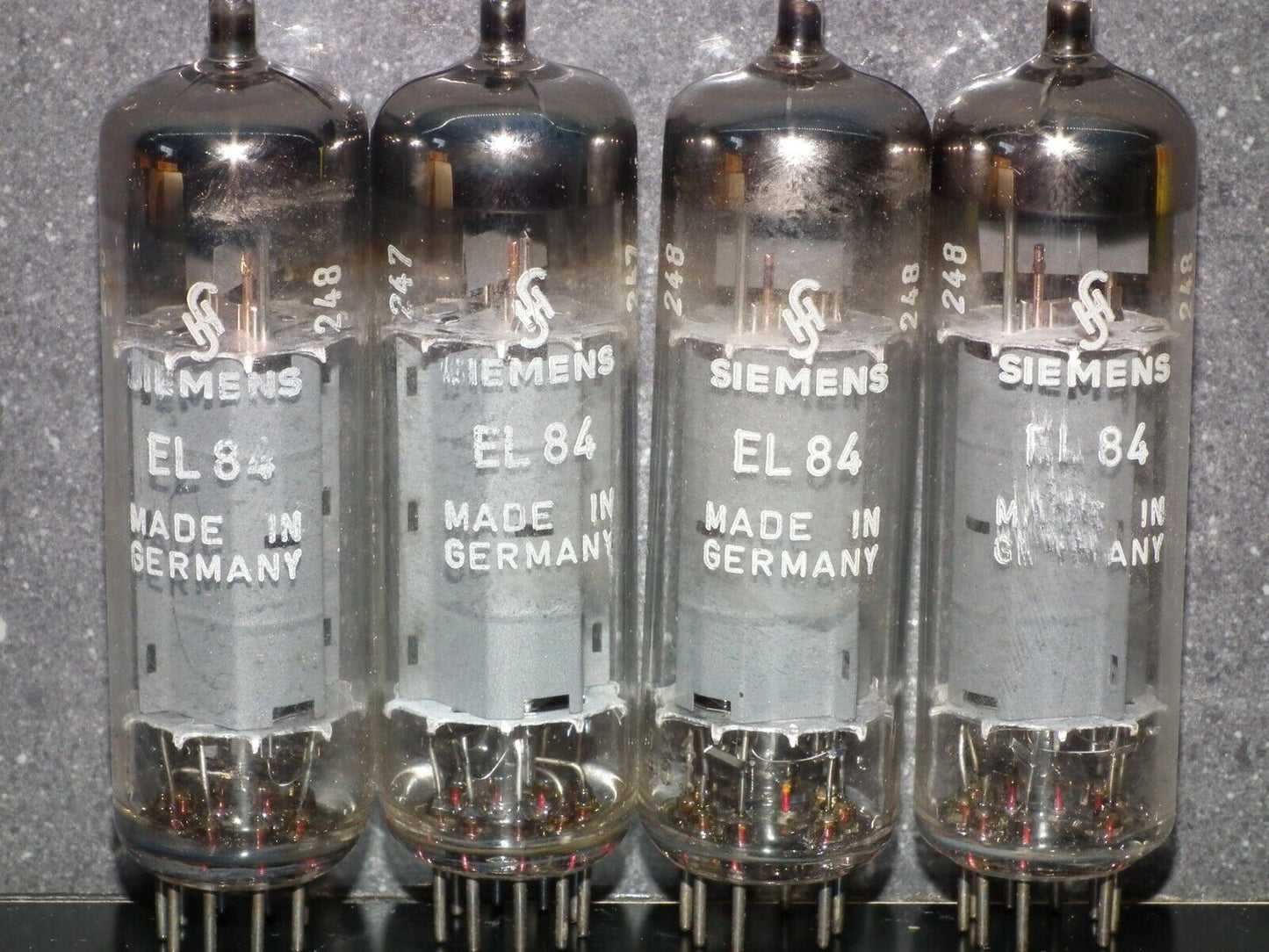 EL84 6BQ5 Siemens Platinum matched quad Munich plant Tested NOS