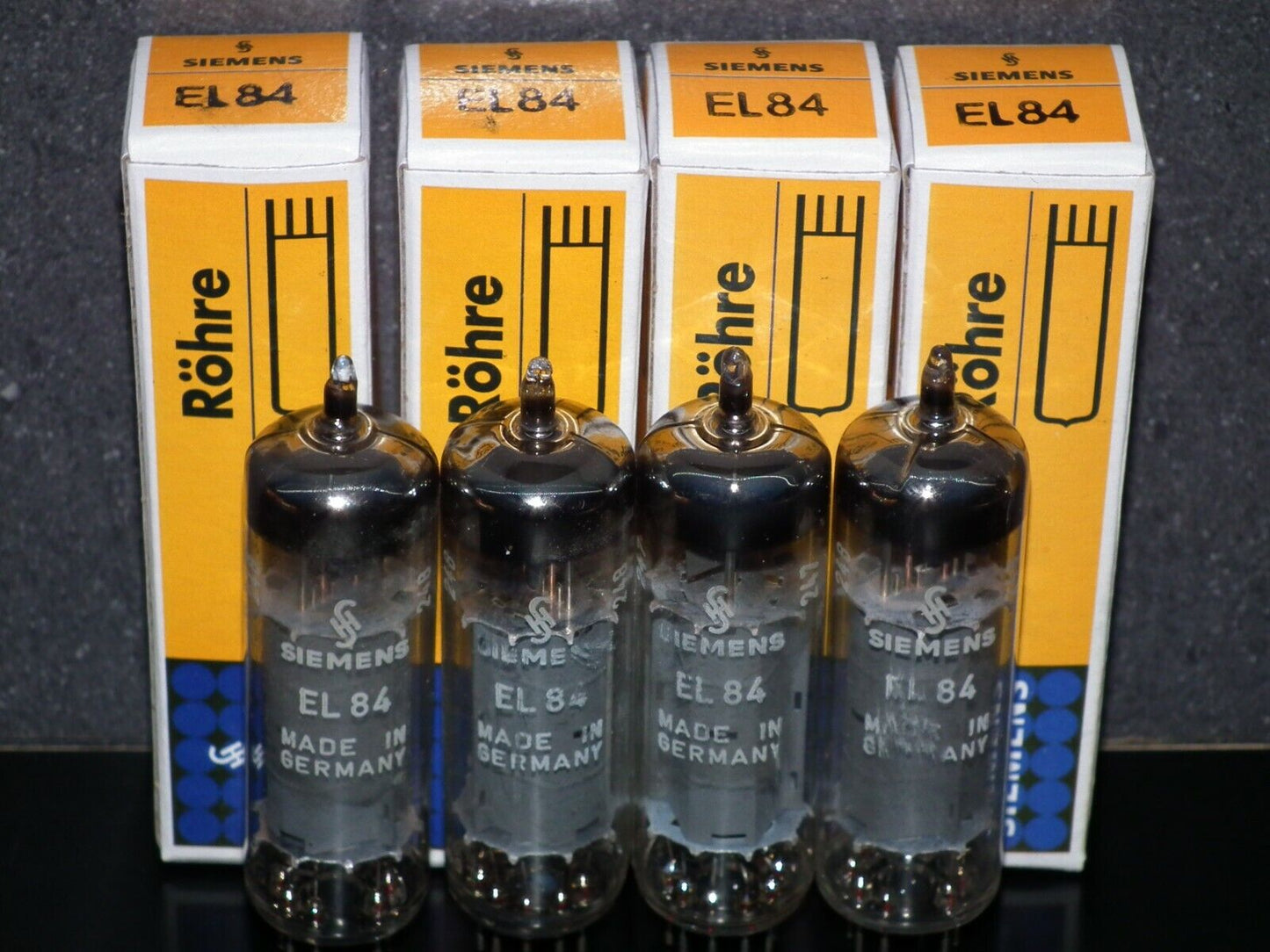 EL84 6BQ5 Siemens Platinum matched quad Munich plant Tested NOS