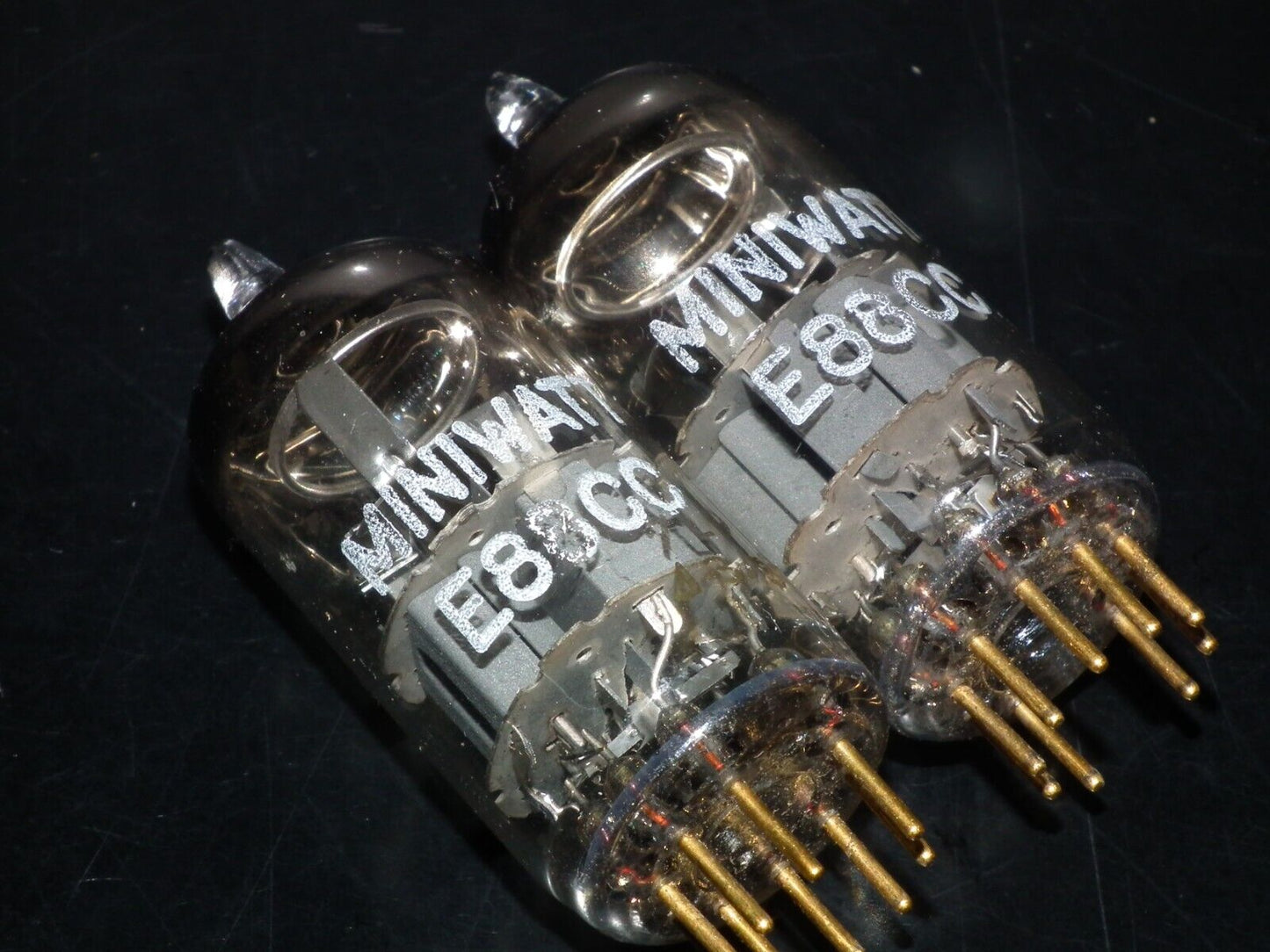 Matched Pair Philips E88CC 6922  Gold Pins Dual Stage Getter Used tested NOS