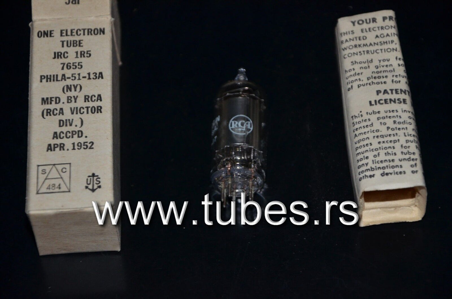 1R5 RCA DK91 - NOS in original JAN boxes April 1952 RARE SQUARE GETTER