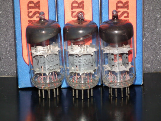 PCC85 Tungsram NOS NIB Early 60s Big Inclined Getter White Prints