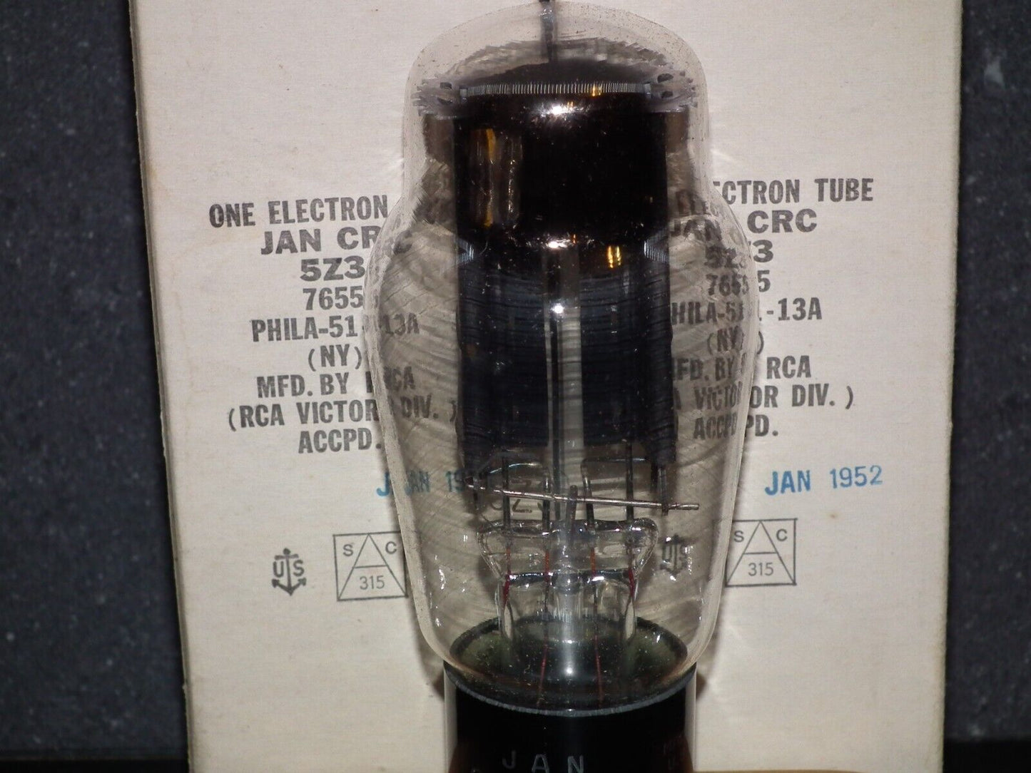 5Z3 RCA VT-145 NOS NIB in JAN Box 1952