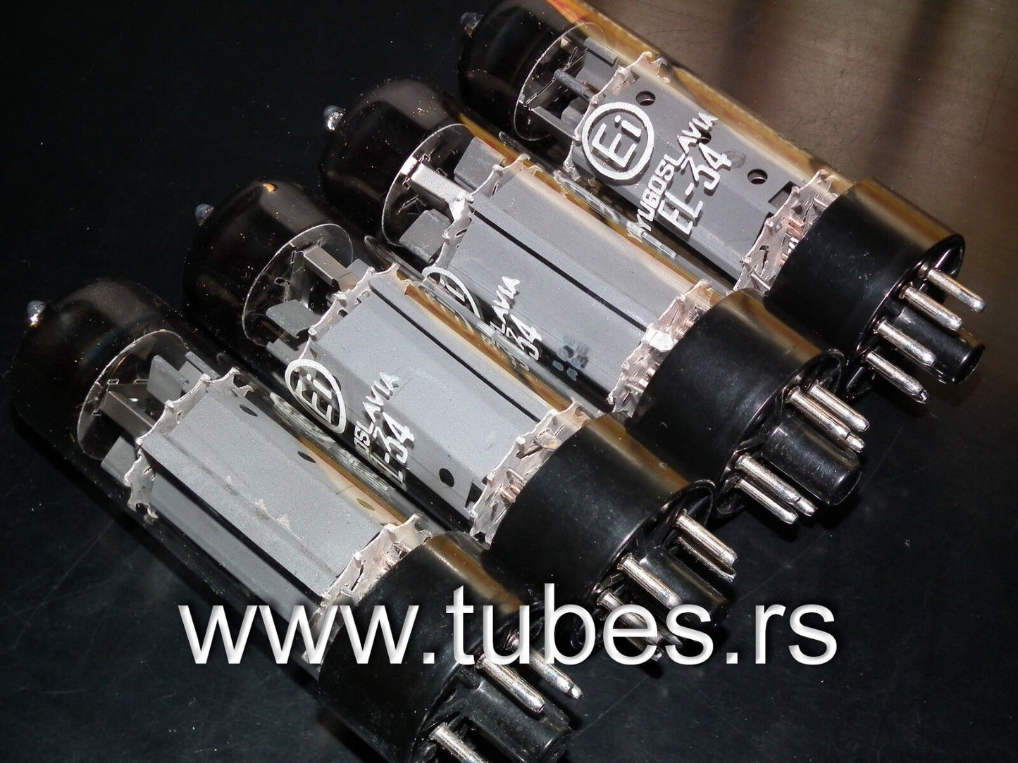 EL34 6CA7 EI Yugoslavia NOS NIB Platinum Matched Quad Philips dual OO getter
