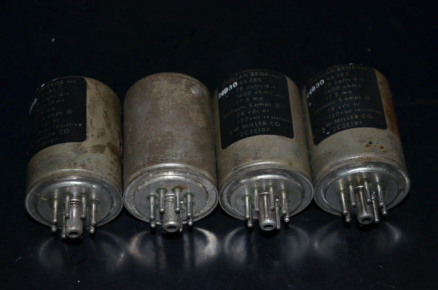 Vintage Relay by Gilfillan Bros 2C3C197 Coil 28V Contacts 28V 5A 120VAC Tested!