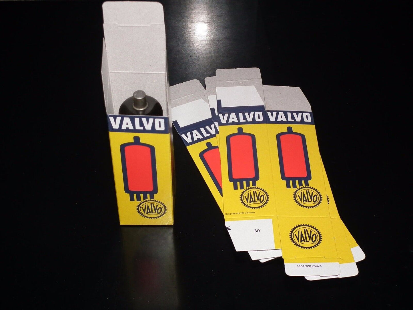6 pcs Valvo Tube Boxes for Octal and Magnoval tubes EL34 GZ34 6CA7 6SN7 5AR4