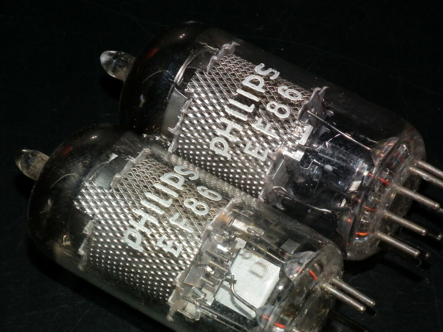 Platinum matched pair EF86 6267 Valvo Hamburg Rebranded Philips Low Noise Audio