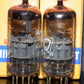 7308 Amperex E188CC RARE gray shield, matched pair tested NOS, gold pins 1961 P2