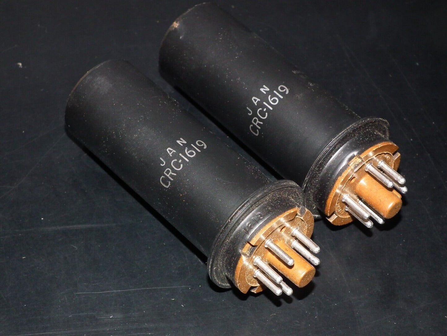 Platinum matched pair 1619 RCA NOS NIB JAN Boxes Brown Base The same codes VT164