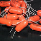 Two polystyrene capacitors 60000pF 0.060uF 63V ISKRA SIEMENS HI End Tube