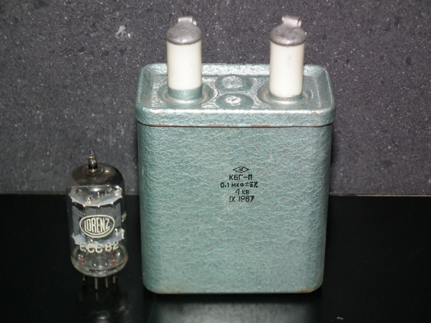 One (1 pcs) NOS vintage PIO Capacitor 0.1u 4000V USSR 100nf 4KV KBG-P
