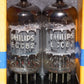 Pair (2pcs) ECC82 12AU7 Philips Heerlen Delta codes Used tested 90% of NOS Value