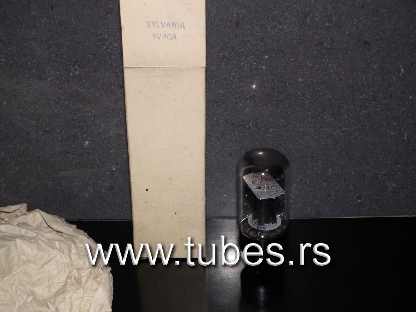 5V4GA Sylvania VT-206 NOS NIB black plates, carbonized nickel