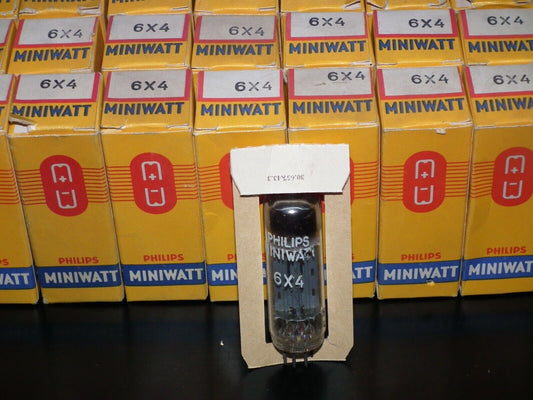 6X4 EZ90 Philips Miniwatt Rare Inclined Square Getter NOS NIB Tested Mazda Code
