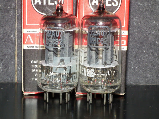 One (1 pcs) ECC82 12AU7 ATES RCA Long Anodes 17mm NOS NIB