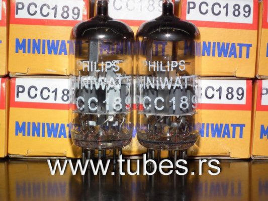 Platinum matched pair PCC189 7ES8 Philips Holland very quiet ECC88 6DJ8 6922 sub