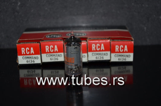 One (1 pcs) 6136 (6AU6WA EF94) RCA NOS NIB Microphone pentode Low Noise Tested