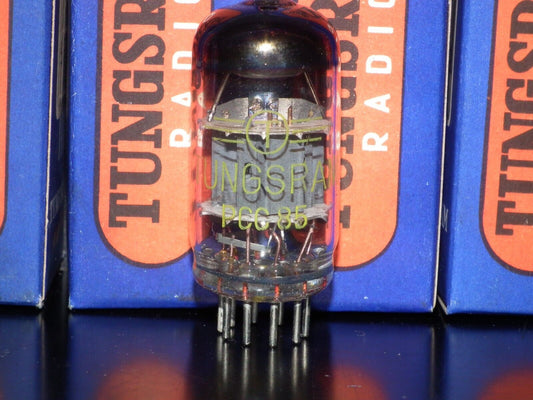 One (1pcs) PCC85 Tungsram Austria NOS NIB RARE Thick Getter late 50s T6 code
