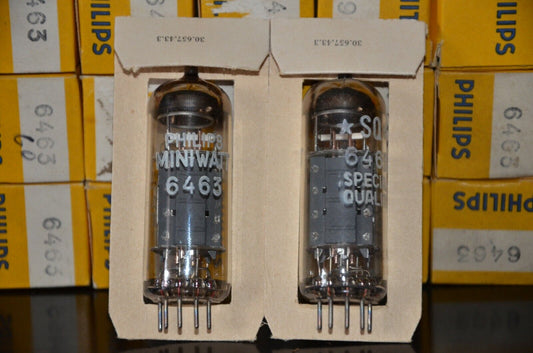6463 Platinum Matched Pair Philips Heerlen Holland NOS NIB RARE WELDED PLATES SQ