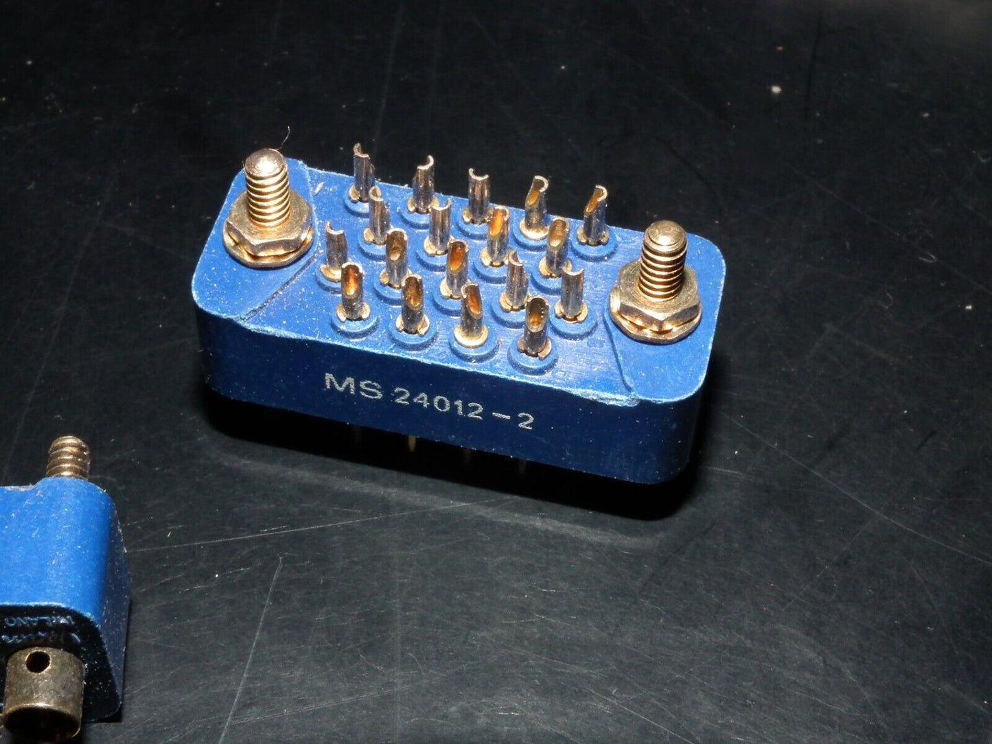 One MS24012-2 Continental Connector NOS GOLD PLATED MS 24012-2 New Old Stock USA